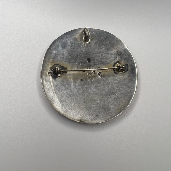 Aztec or Mayan Seahorse Pendant OR Brooch Pin Vintage Sterling Silver 925 - Picture 2 of 4